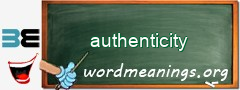 WordMeaning blackboard for authenticity